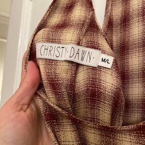 Christy Dawn Gia Dress Currant Plaid Size M/L